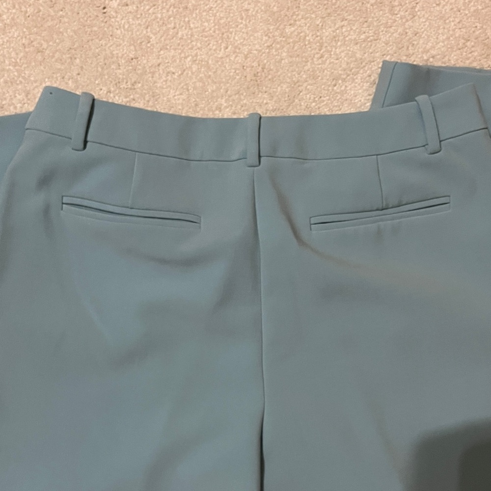 Chelsea28 Teal Cropped Straight-Leg Chinos - Picture 4 of 4